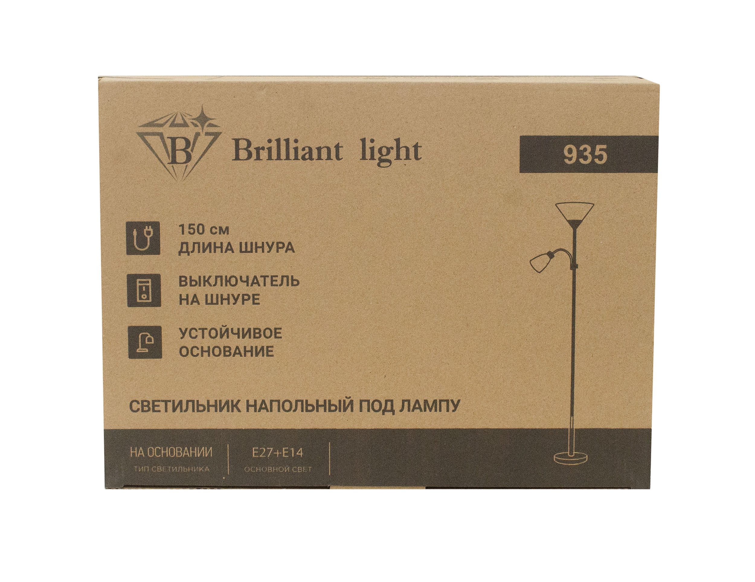 Светильник напольный Brilliant light 935 E27 черный