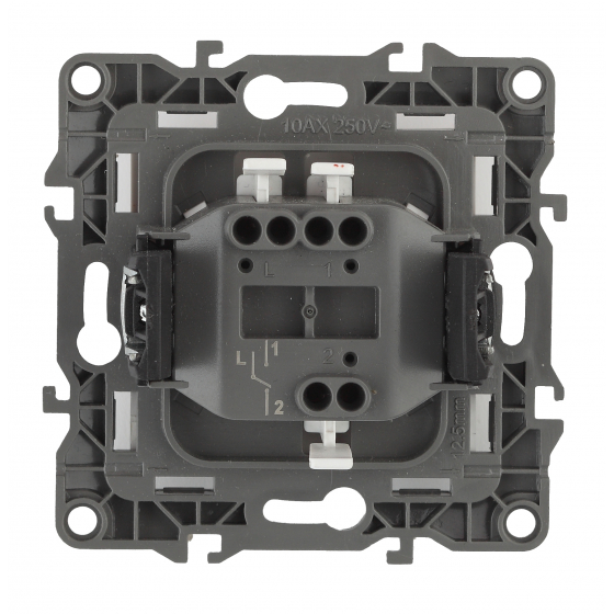 Выключатель Эра 12-1101-12 10АХ-250В графит