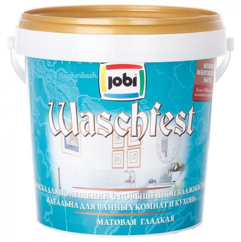 Краска для ванных и кухонь JOBI WASCHFEST -20С° (0,9л) База С