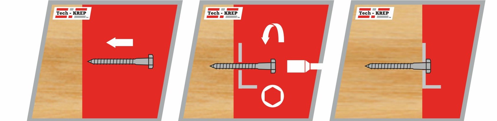 Шуруп Tech-Krep 8х80мм сантехнический, 2 шт