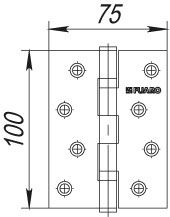 Петля универ. B020-U 100X75X2.5-2BB-1SC