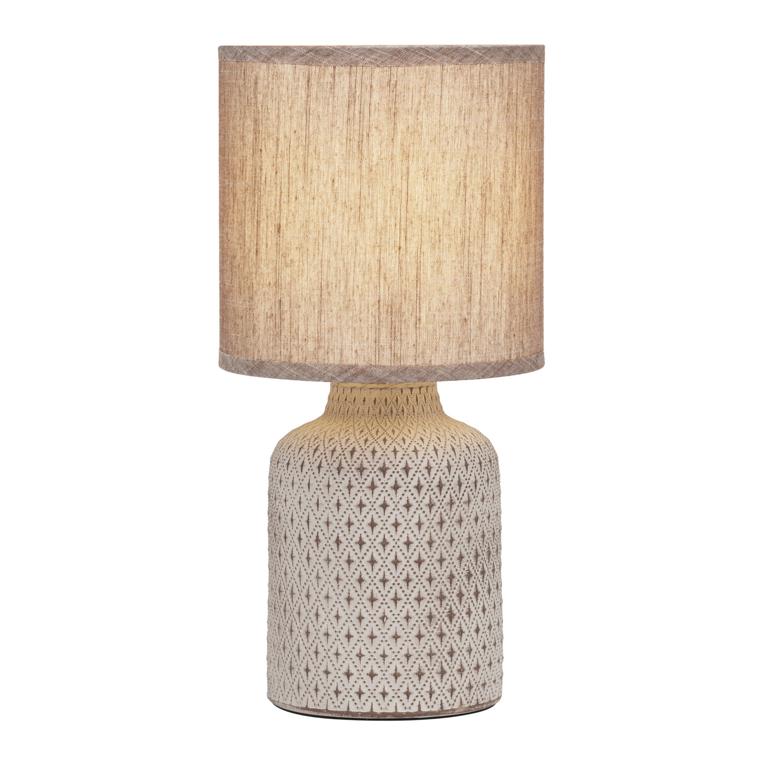 Лампа настольная Rivoli Sabrina D7043-501 1хЕ14 40 Вт керамика коричневая с абажуром
