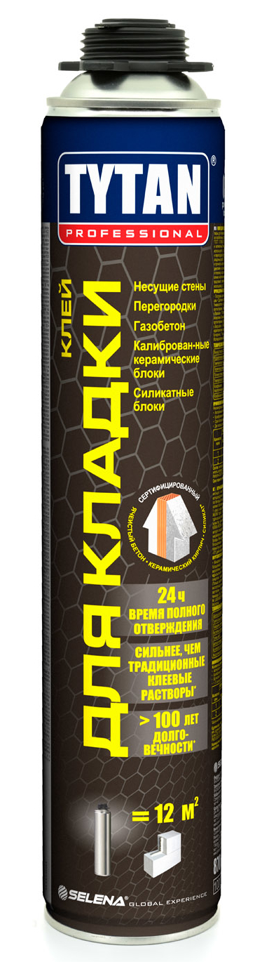 Клей для кладки газобетона и керамических блоков GUN 870мл
