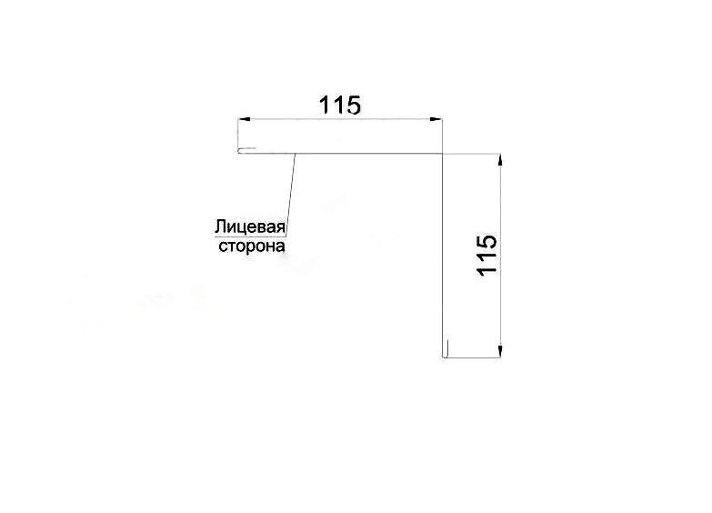 Угол внутренний 115х115х2000 мм, RAL3005 вино