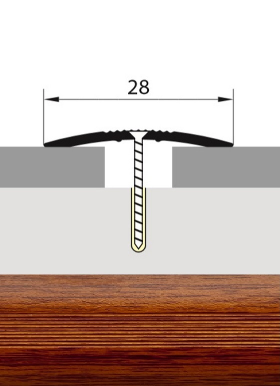 Универсальный стык 28мм  1,35  дуб натуральный