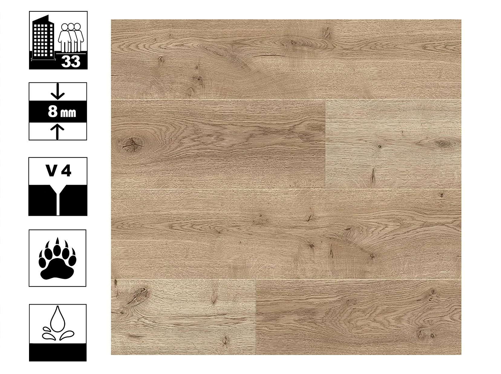 Ламинат FloorBee Costa AC5/33 4V Коста дель Соль