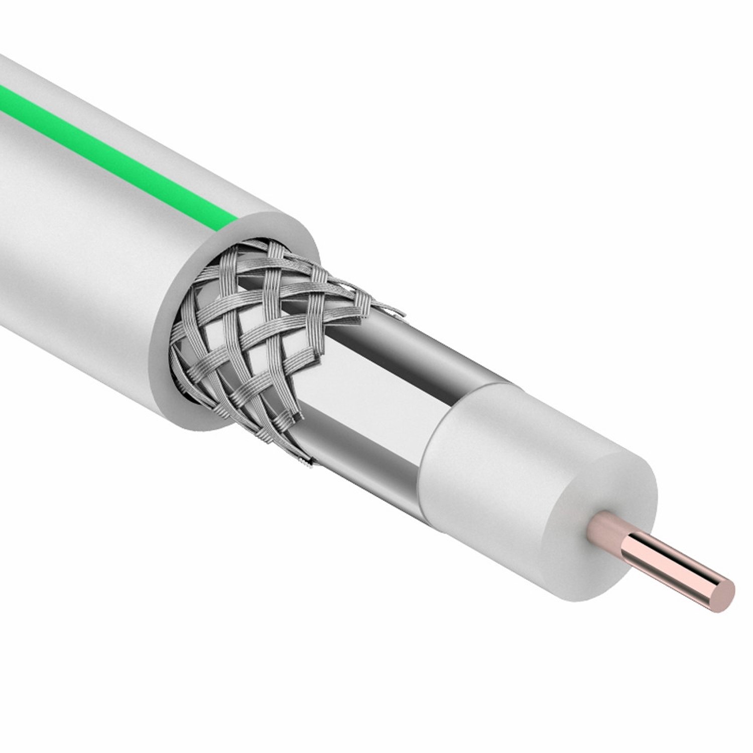 Кабель RG-6U (75 Ом) 20 м , белый