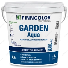 Эмаль GARDEN AQUA, акриловая, база A, полуматовый, 0,9 л