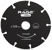 Диск отрезной Rage by Vira 125мм универсальный для УШМ