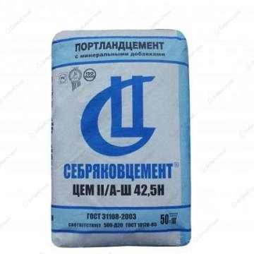 Цемент Себряковцемент ПЦ-500 Д0 (ЦЕМ I) кулевой, 50кг