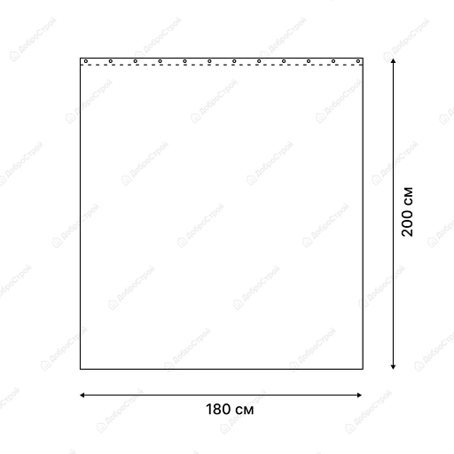 Шторка для ванной комнаты OCEAN 200х180, FORA FOR-EV19