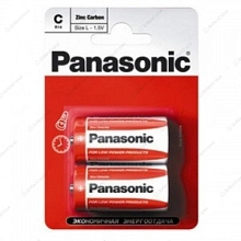 Батарейка солевая Panasonic R14 (C) Zinc Carbon 1.5В бл/2 1шт