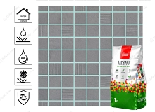 Затирка для швов Старатели 1 кг, снежная мята