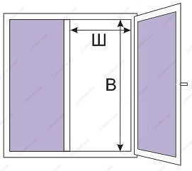 Сетка москитная (размер 55х111,5) на окно 1,2х1,2м