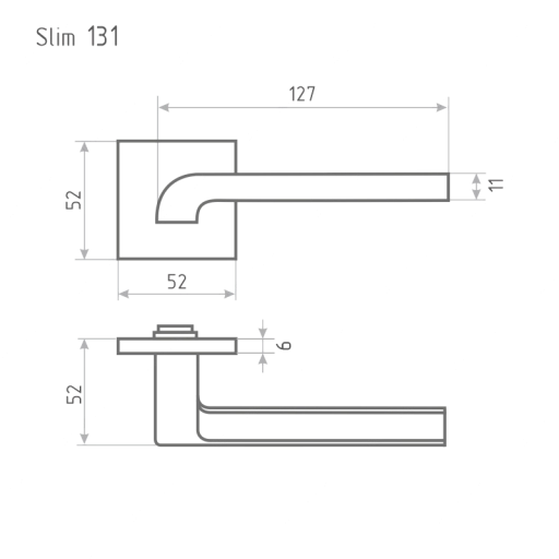 Ручка дверная Slim 131К белый